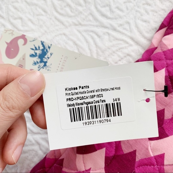 NWT Kickee Pants Print Quilted Hoodie Coverall with Sherpa-Lined Hood - Picture 6 of 6